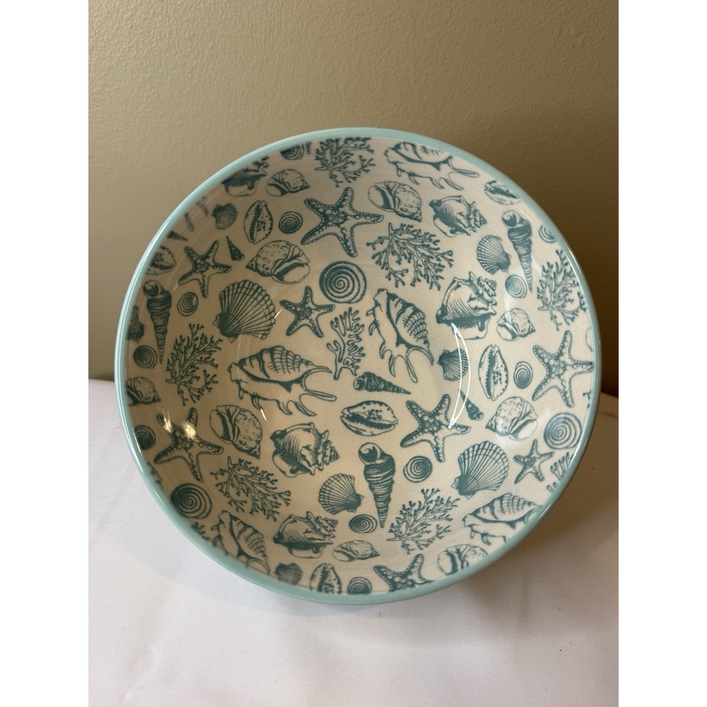 Set of 4 Pfaltzgraff "VENICE" 6" Soup / Salad Bowls Teal Color Shells